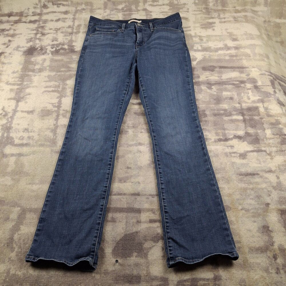 Levis 315 Shaping Bootcut Jeans Womens Size 31 12 Mid Rise Stretch Blue Denim